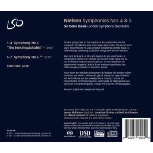 LSO LIVE Nielsen / Symphonies 4 & 5
