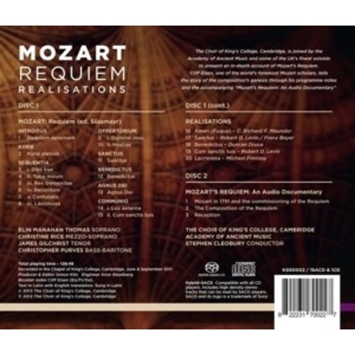 KINGS COLLEGE CHOIR CAMBRIDGE Mozart / Requiem Kings College