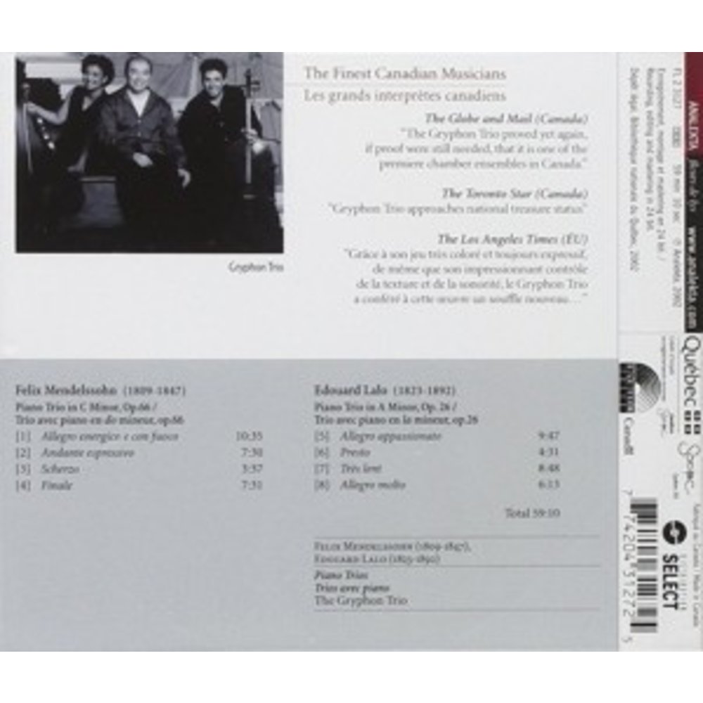 Mendelssohn - Lalo: Piano Trio