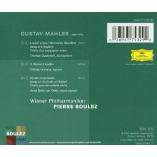 Deutsche Grammophon Mahler: Song Cycles
