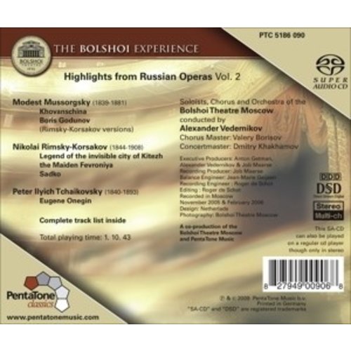 Pentatone Russian Opera Vol.2 -Highlights-