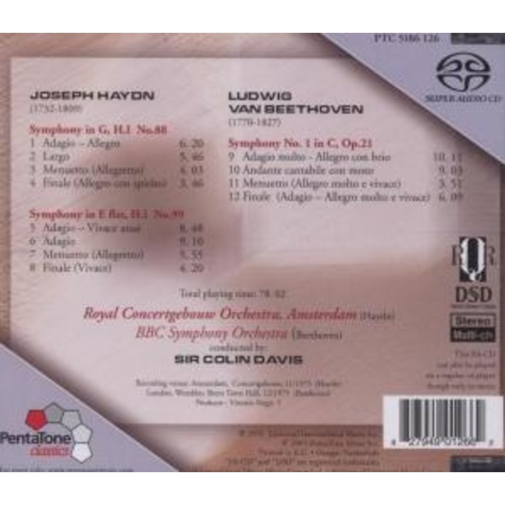 Pentatone Symphonies No.88,89 & 1