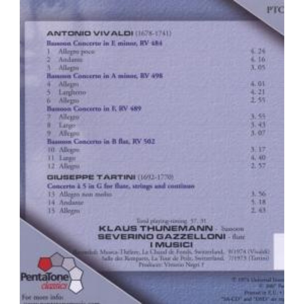 Pentatone Bassoon Concertos/Flute C