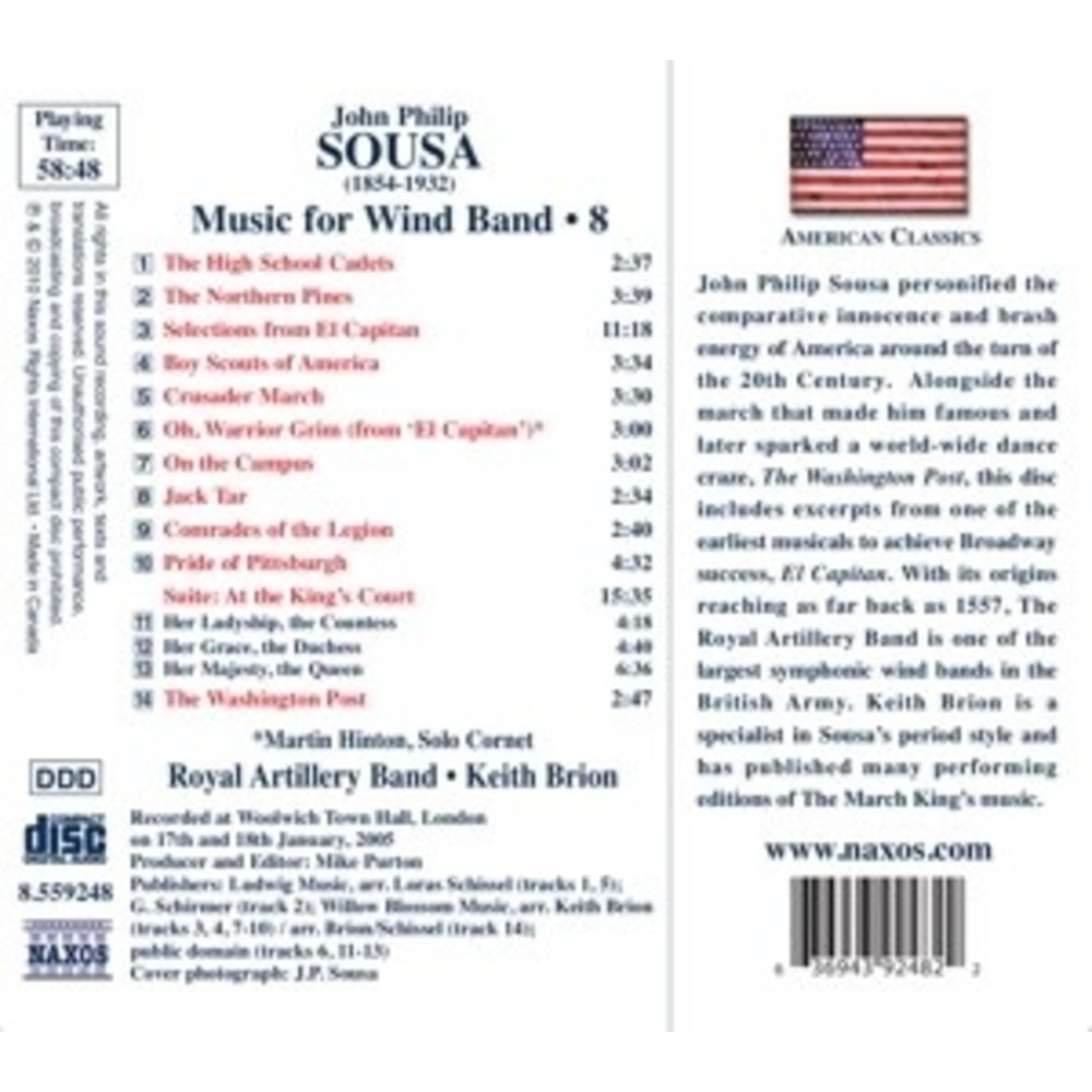 Naxos Sousa: Music For Wind Bands 8