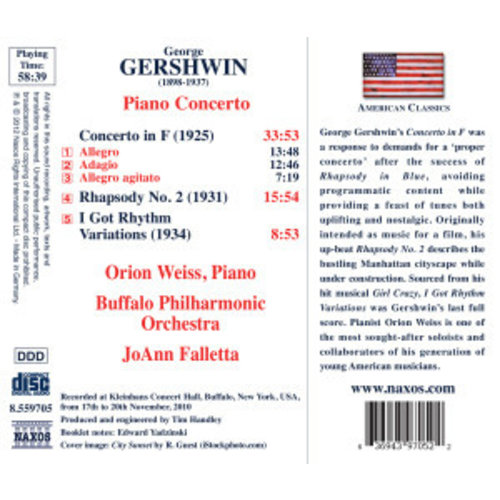 Naxos Gershwin: Concerto In F