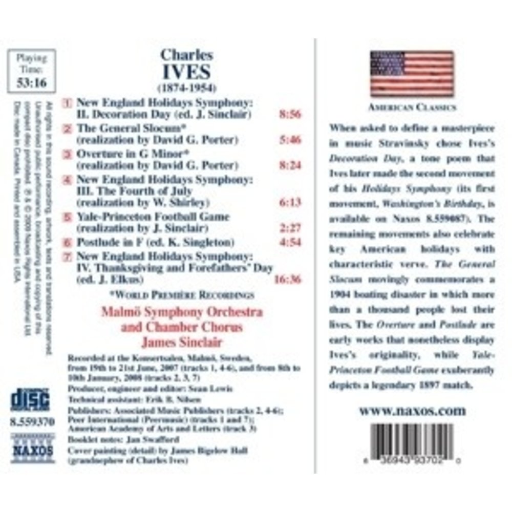 Naxos Ives: Holidays Symphony Ii-Iv