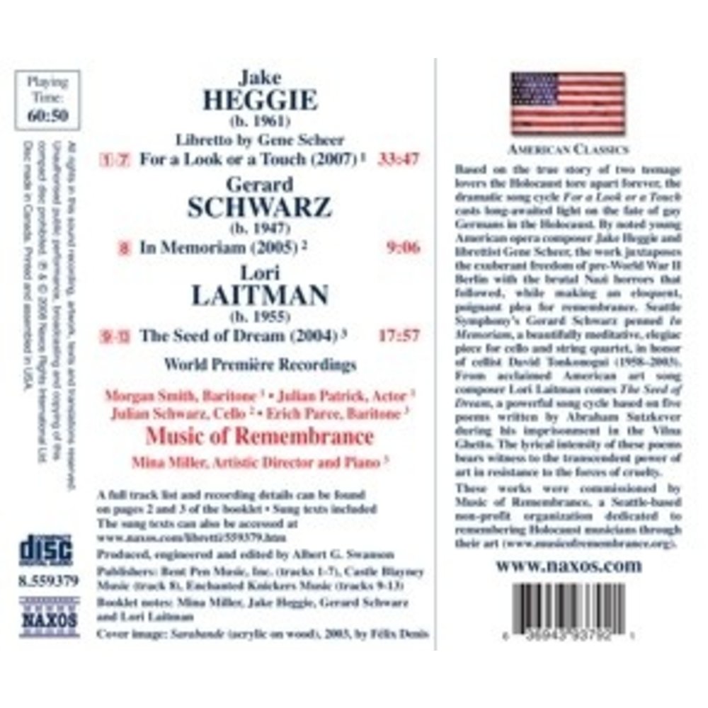 Naxos Heggie: For A Look Or A Touch