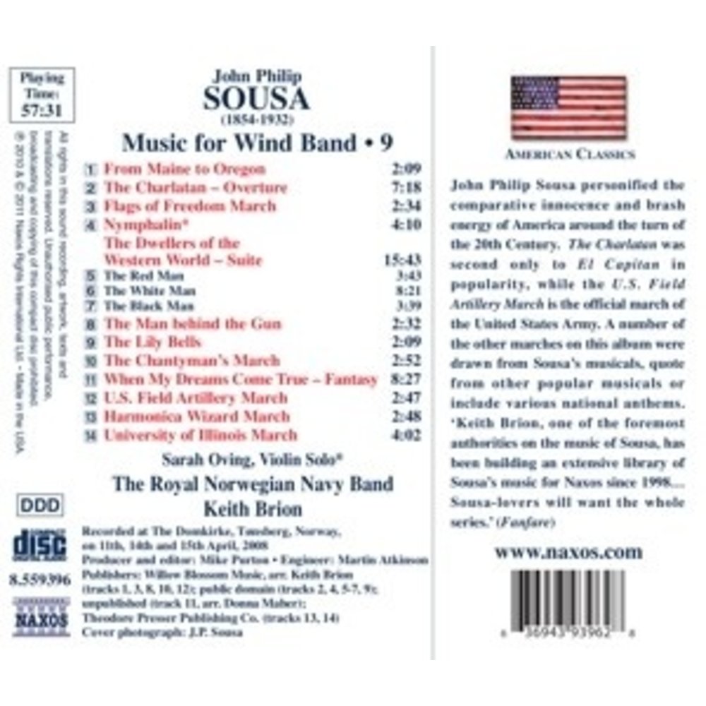 Naxos Sousa: Music For Wind Band 9