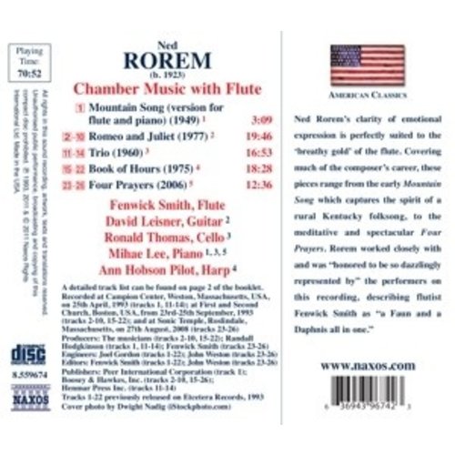 Naxos Rorem: Chamber Music + Flute