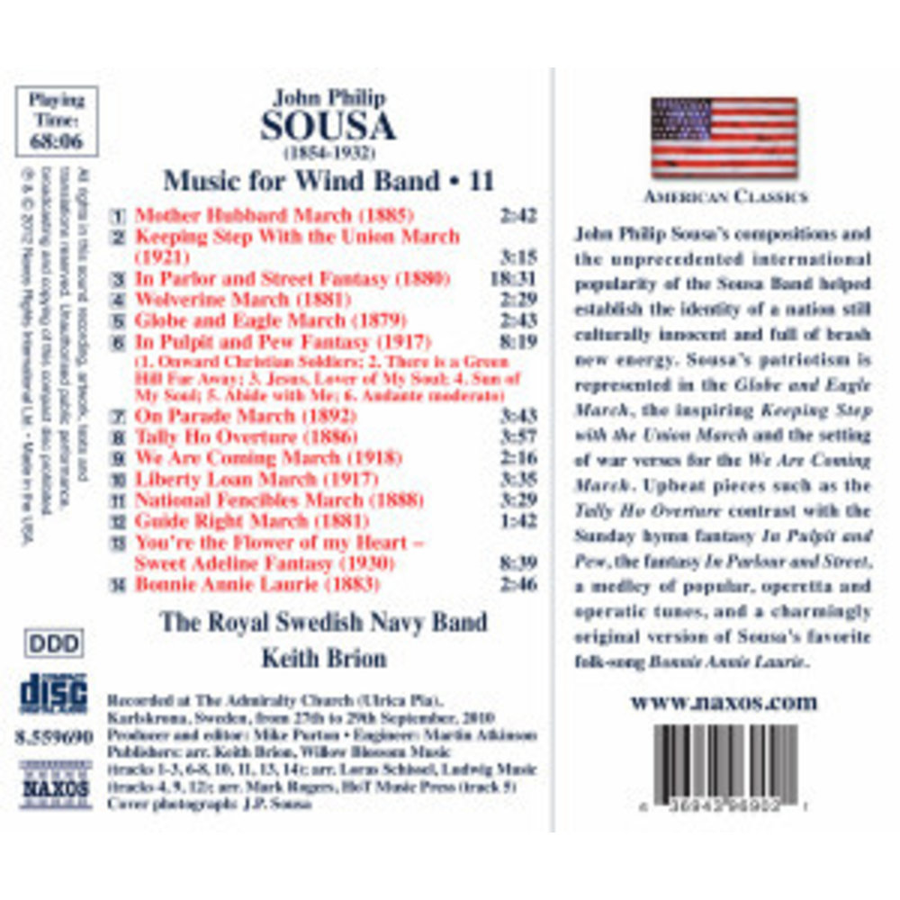 Naxos Sousa: Music For Wind Band 11