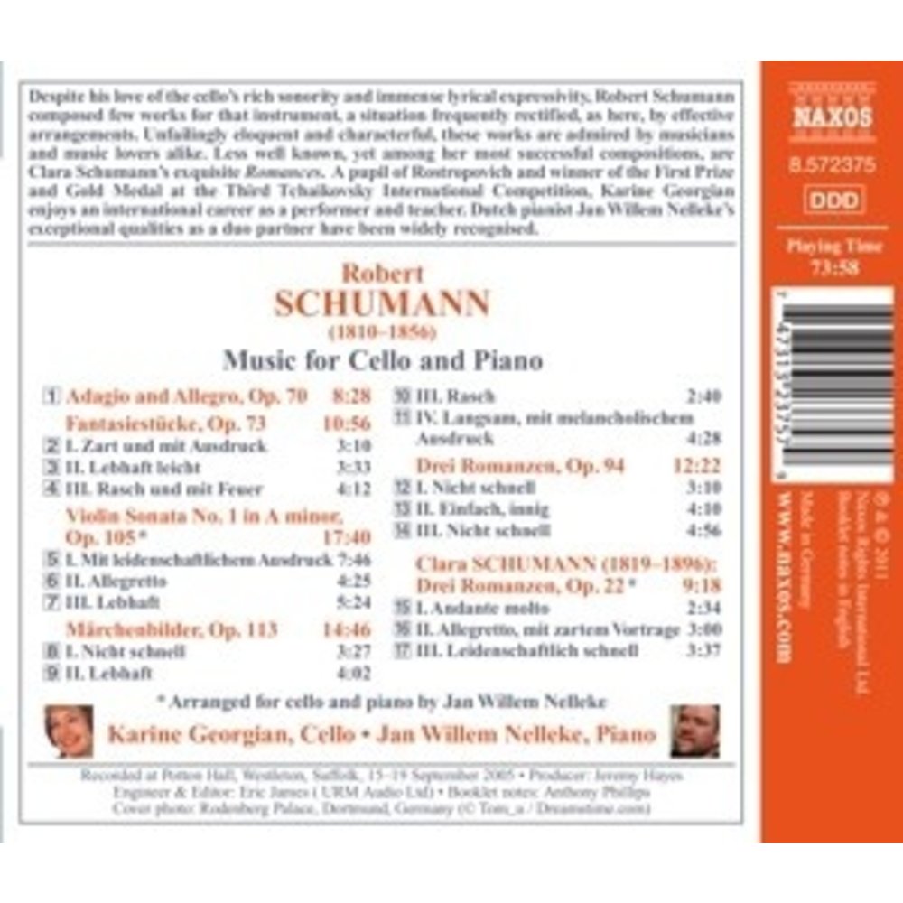 Naxos Schumann: Music For Cello