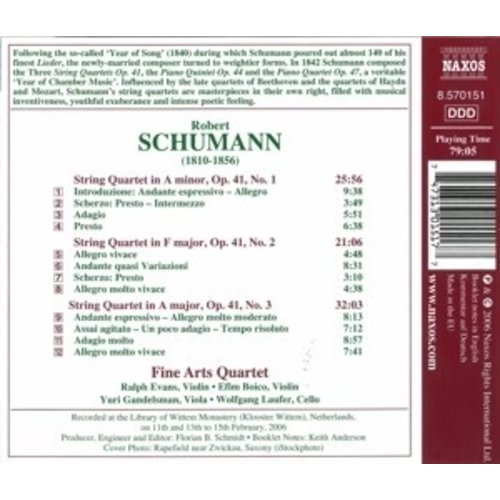 Naxos Schumann: String Quartets Nos.