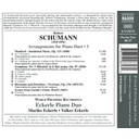 Naxos SCHUMANN: ARRANGEMENTS FOR PIANO DUET, VOL.3