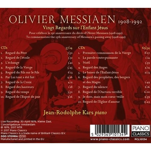 Piano Classics Olivier Messiaen: Vingt Regards Sur L'Enfant Jésus (2CD)