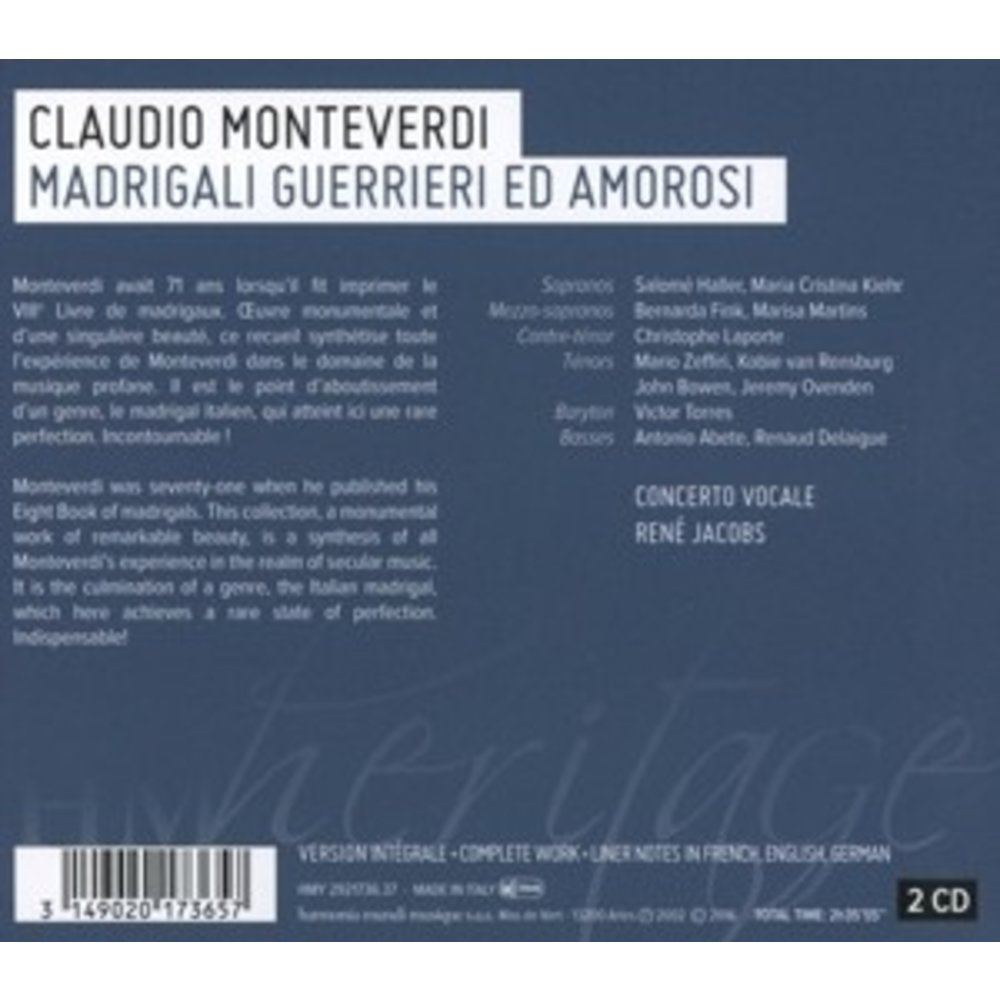 Harmonia Mundi Madrigals Book 8