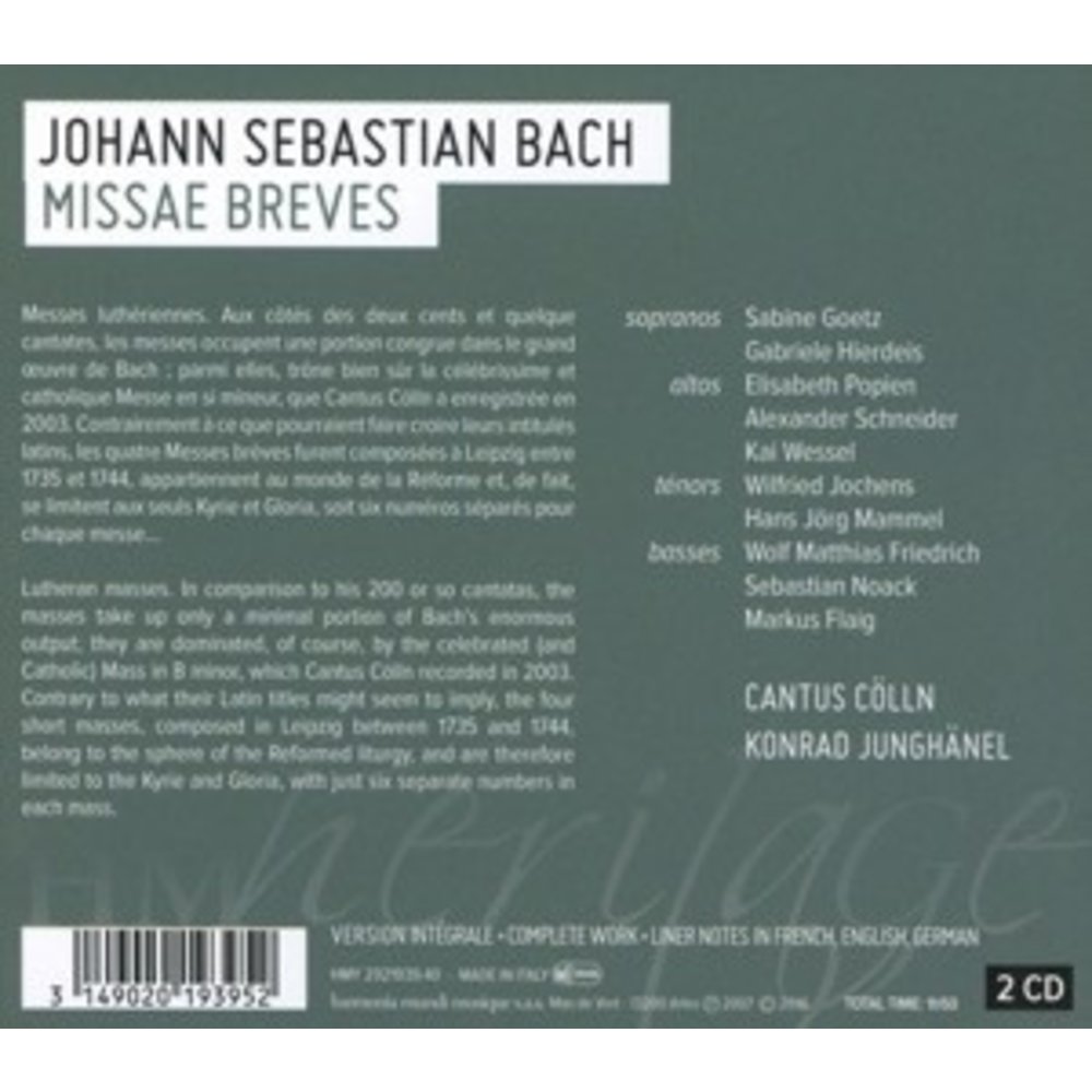 Harmonia Mundi Missae Breves