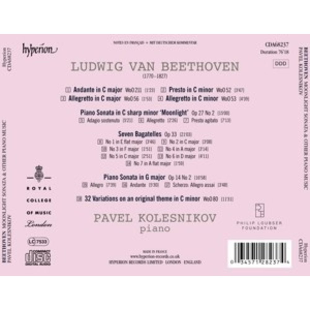 Hyperion Moonlight Sonata & Other Piano Work