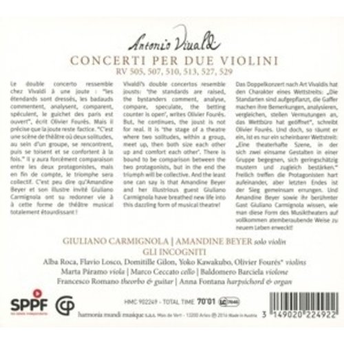 Harmonia Mundi Concerti Per Due Violini