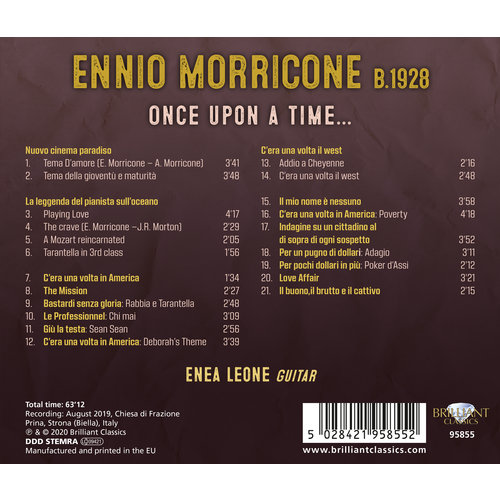 Brilliant Classics MORRICONE: Once Upon a Time, Guitar Arrangements