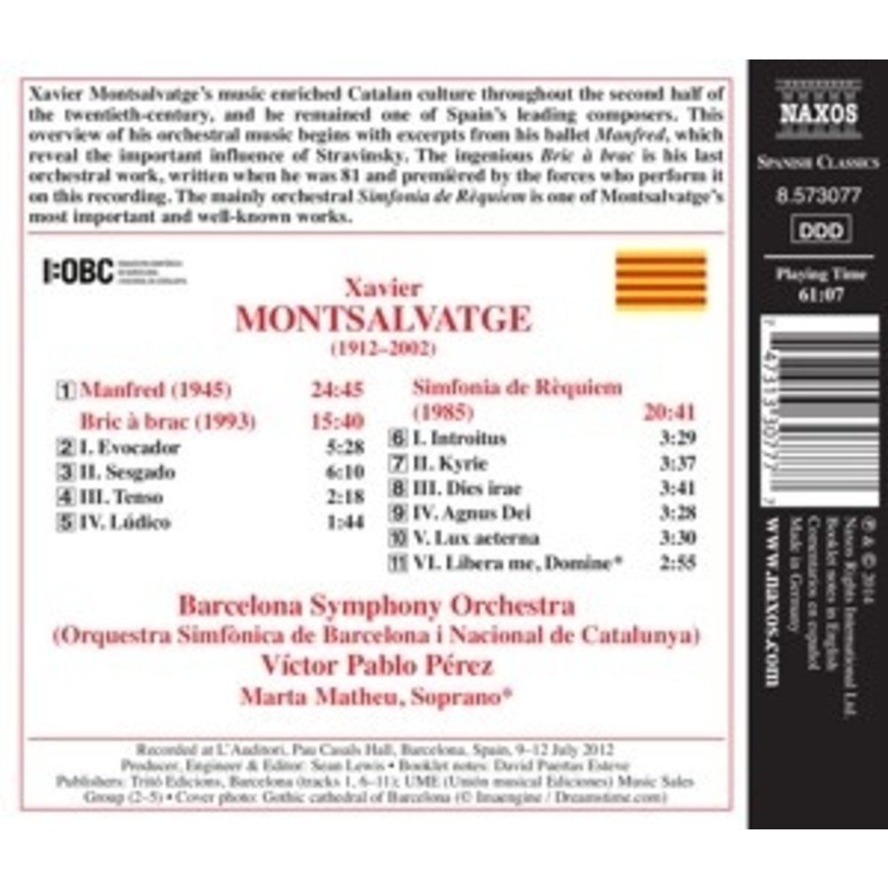 Naxos Montsalvatge,Manfred, Bric A Brac, Simfonia De Req