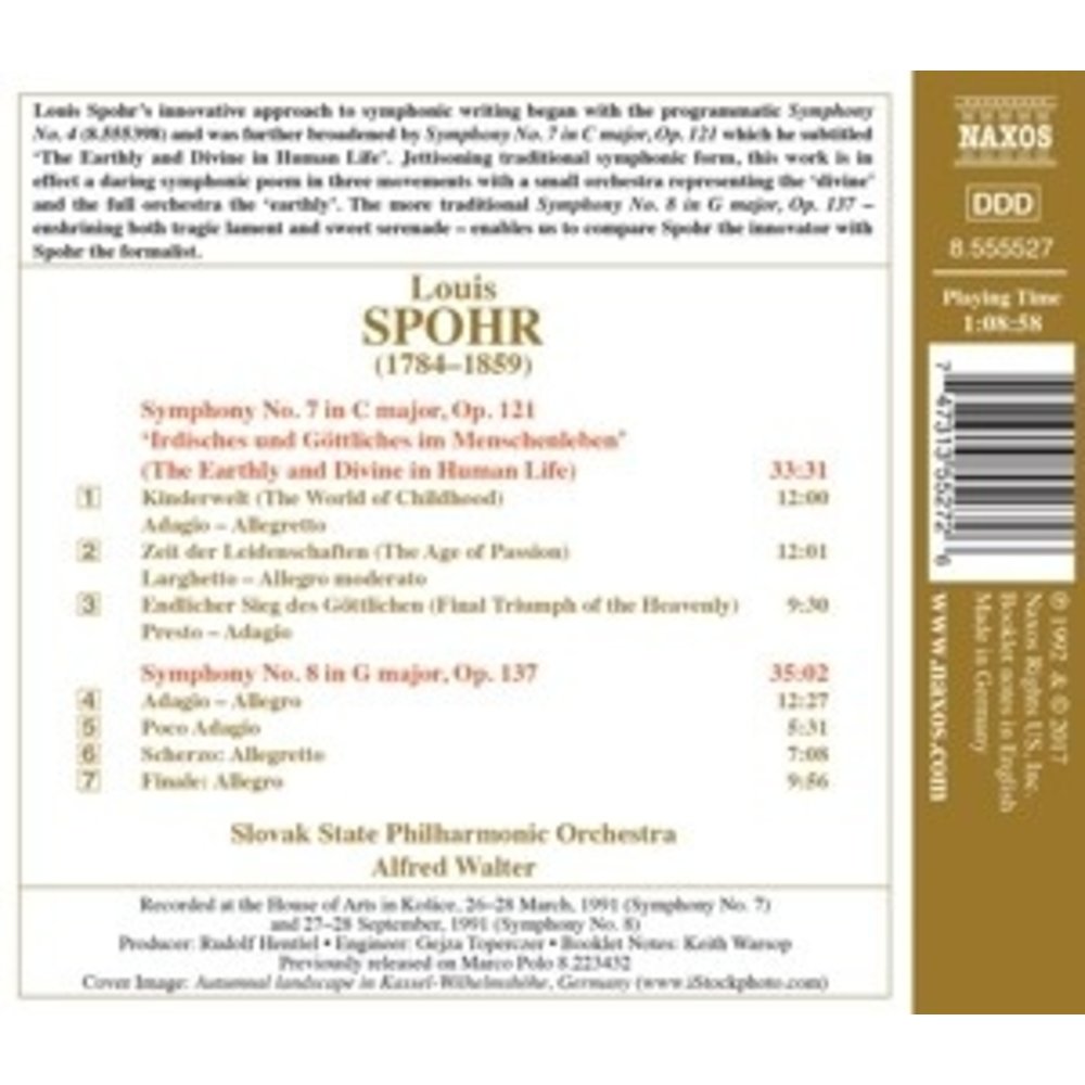 Naxos Symphonies Nos.7 And 8