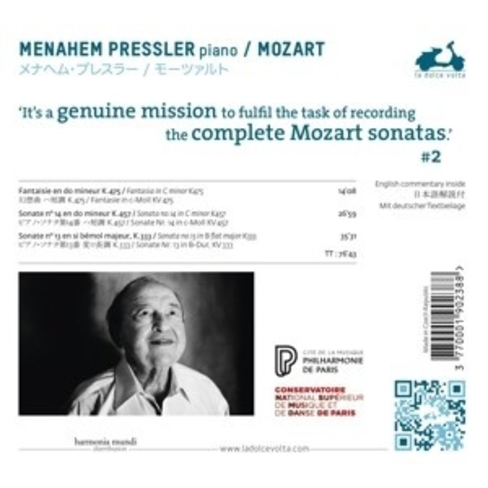 Fantaisie K.475 Sonates K.457 & 333