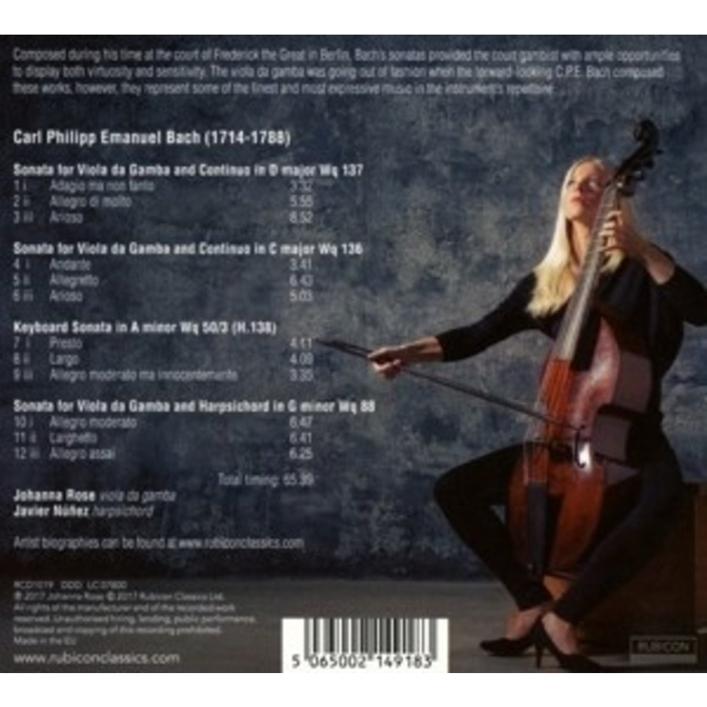 RUBICON 3 Sonatas For Viola Da Gamba