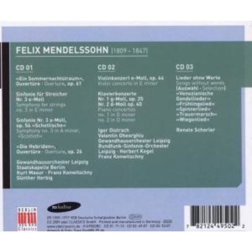 Berlin Classics Mendelssohn: Die Schonsten Werke