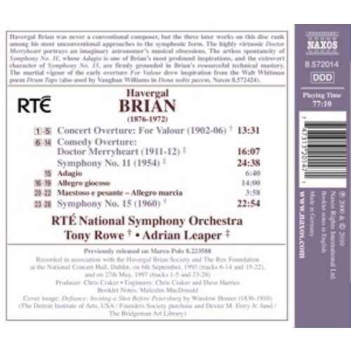 Naxos Brian: Symphonies 11+15