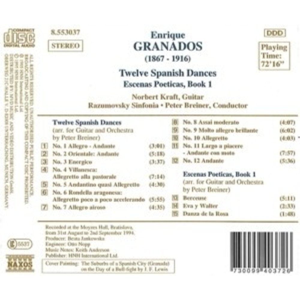 Naxos Granados:twelve Spanish Dances