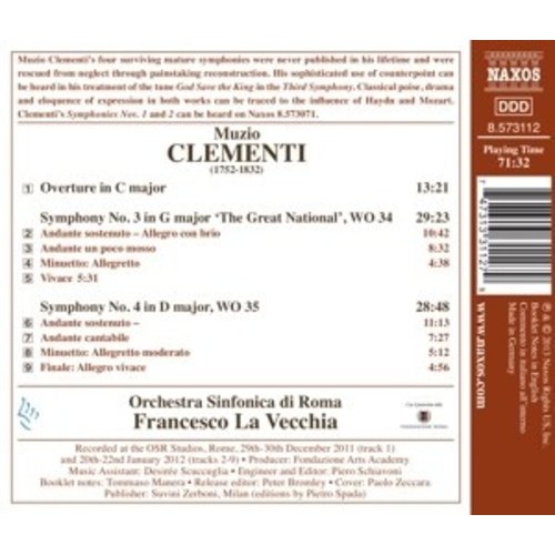 Naxos Clementi: Symphonies 3+4