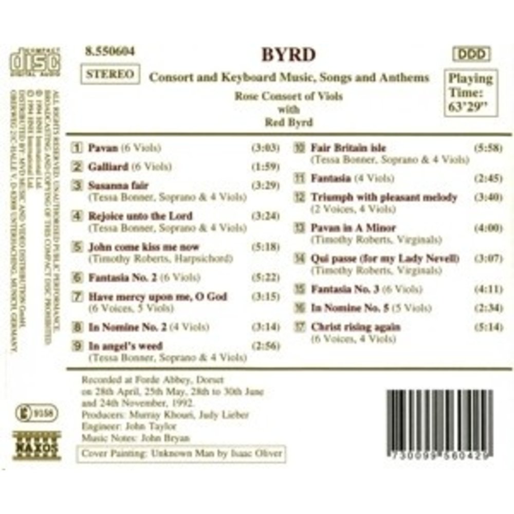 Naxos Byrd: Consort & Keyboard Music