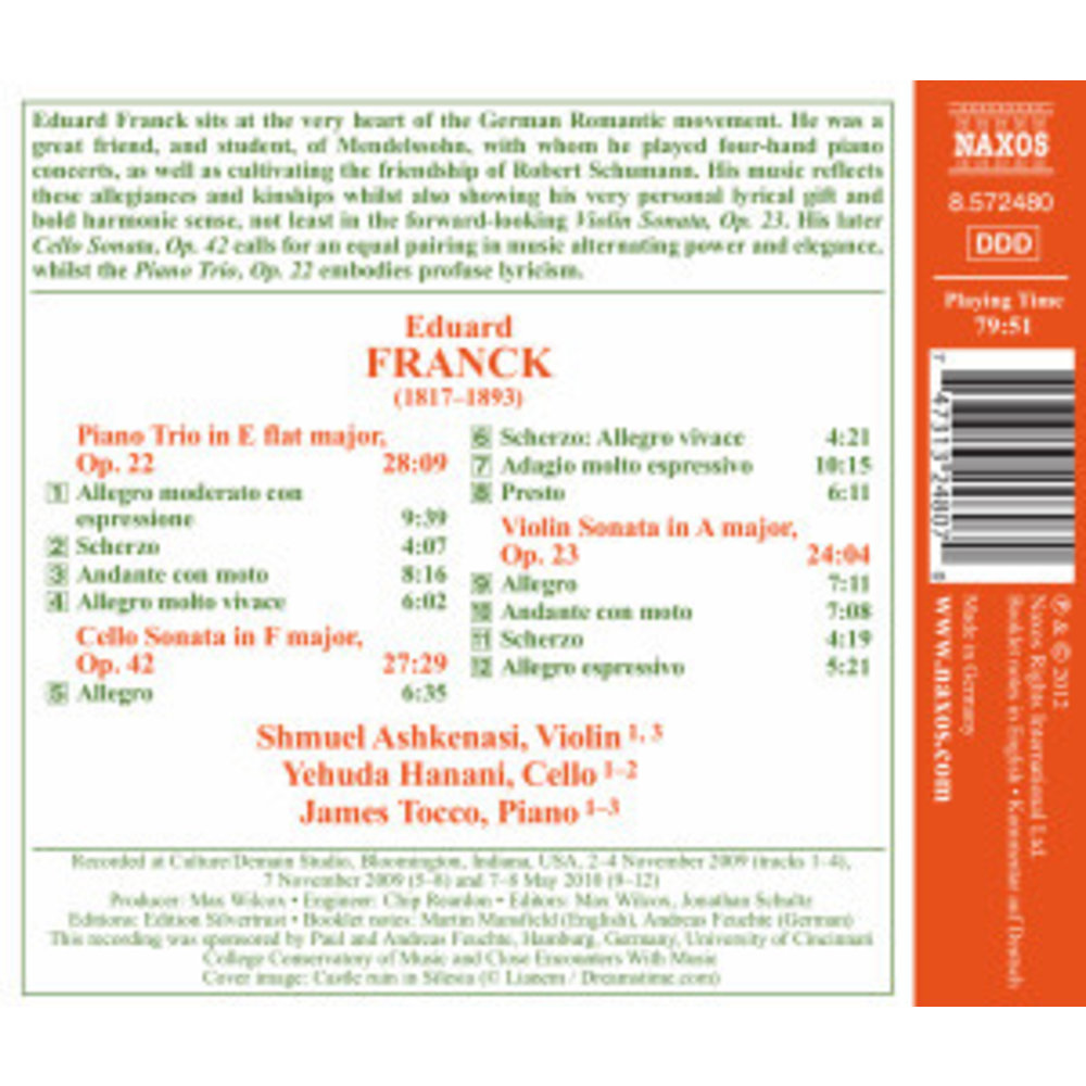 Naxos Franck: Piano Trio Op.22