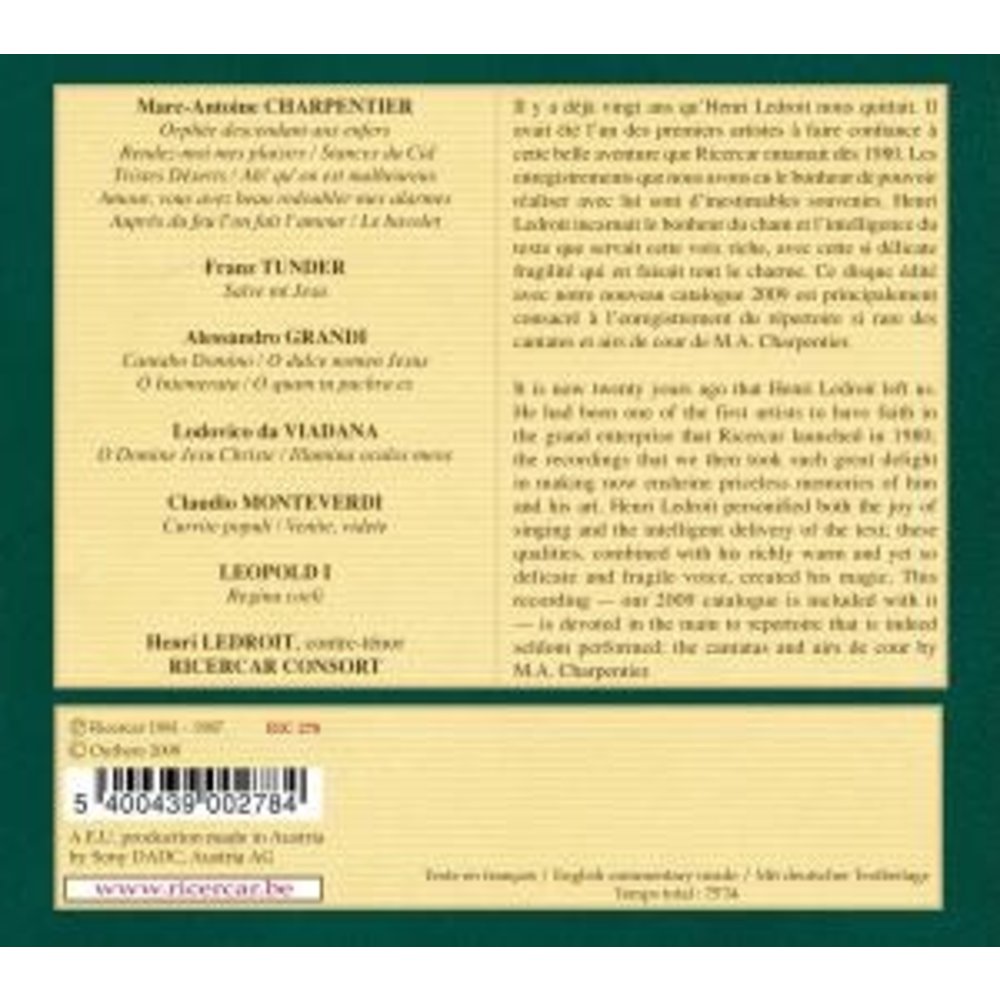 Ricercar Rendez-Moi Mes Plaisirs