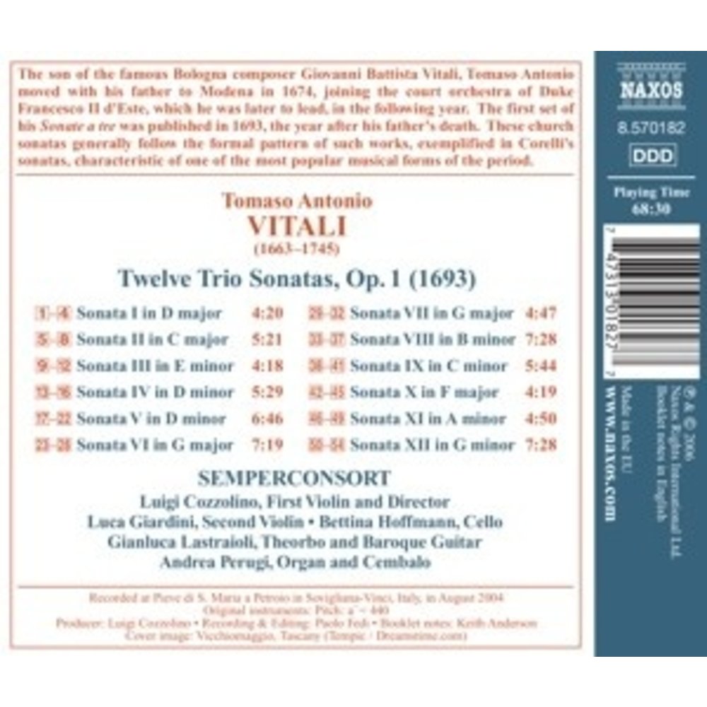 Naxos Vitali: Twelve Trio Sonatas