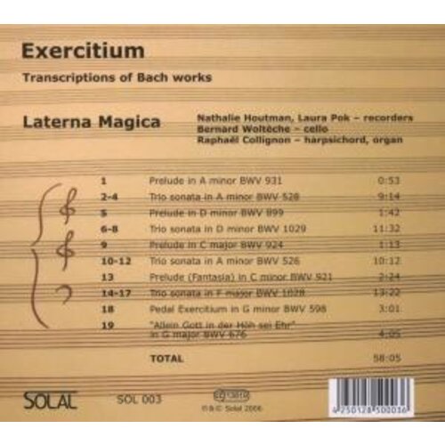 Ramée Exercitium Transcriptions Of Bach Works