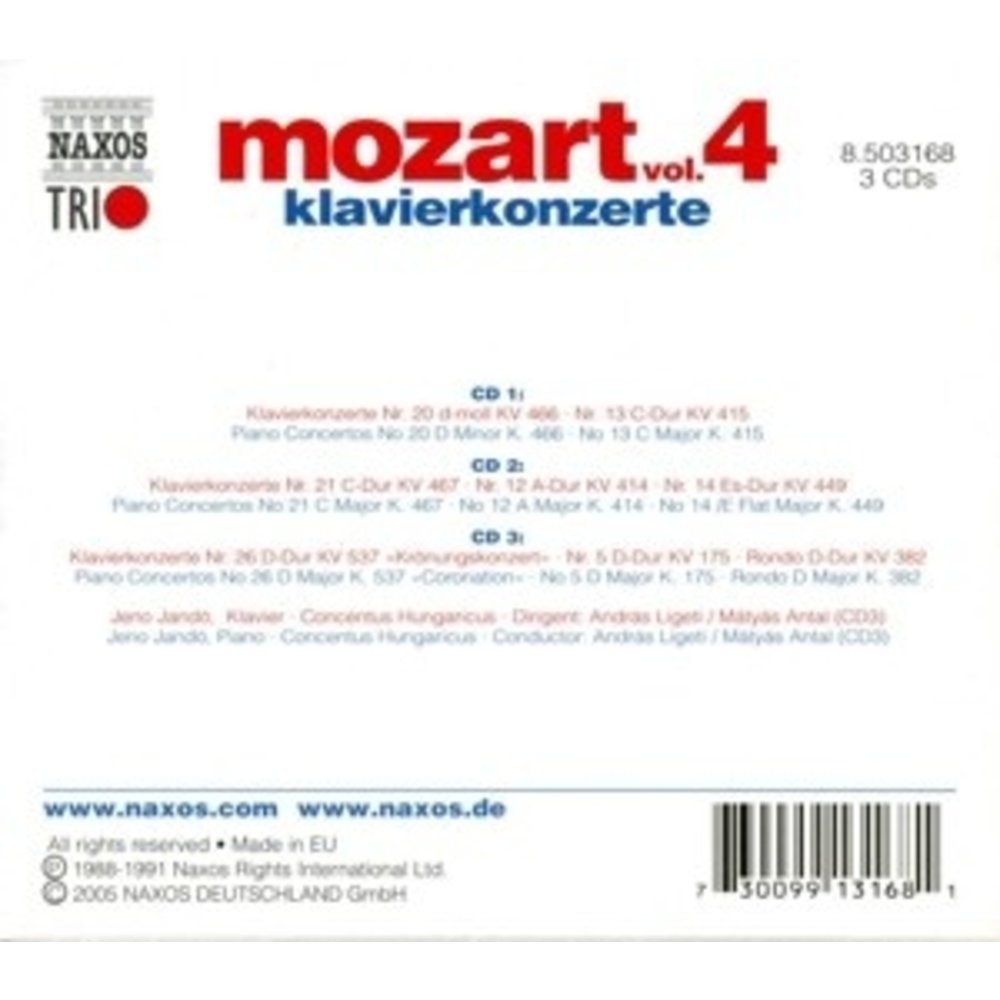 Naxos Mozart: Klavierkonzerte