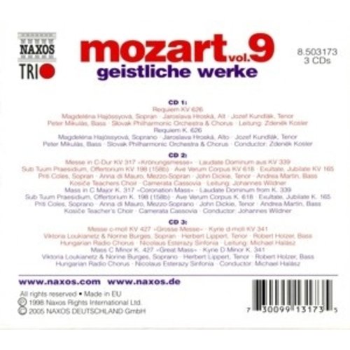 Naxos Mozart: Geistliche Werke