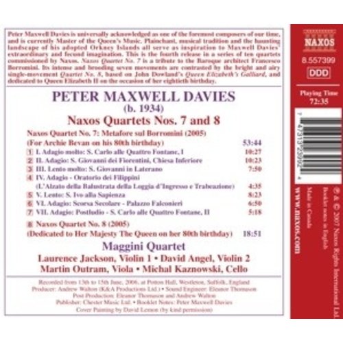 Naxos Maxwell:naxos Quartets Nos.7&8