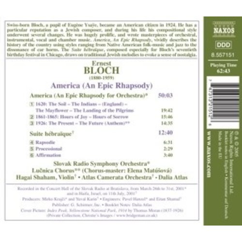 Naxos Bloch: America / Suite Hebraiq