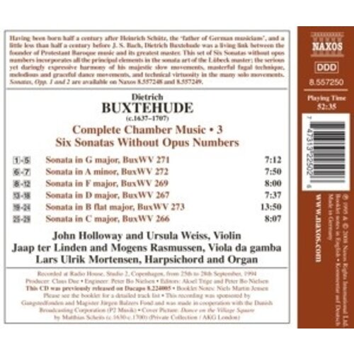 Naxos Buxtehude: Chamber Music 3