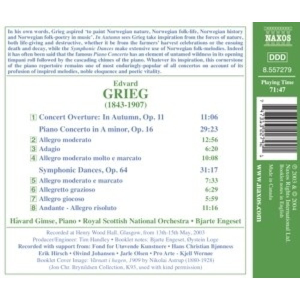 Naxos Grieg: Piano Concerto