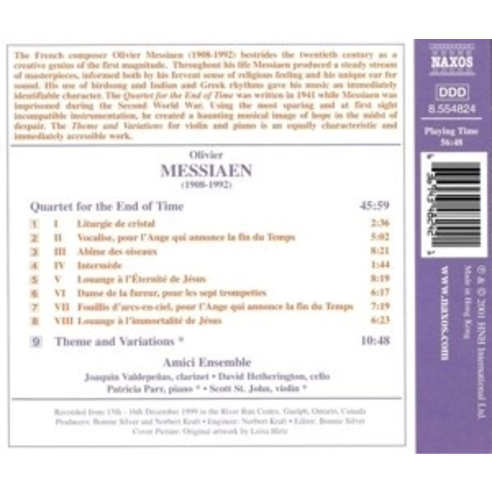 Naxos Messiaen: Quartet For The End