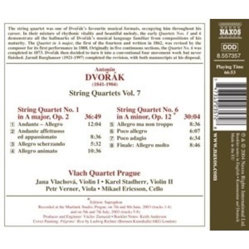 Naxos Dvorak: String Quartets Vo.7