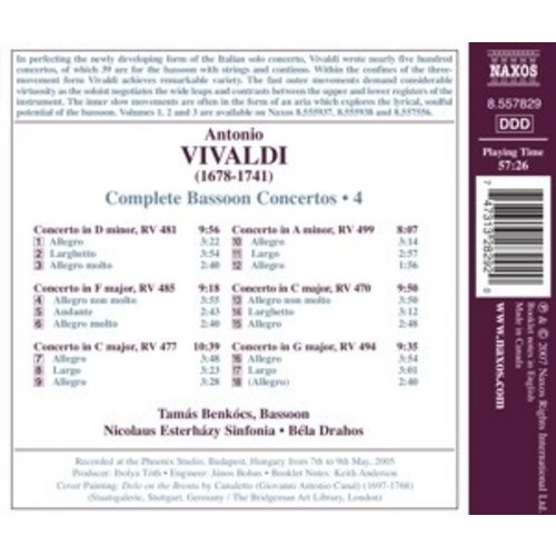 Naxos Vivaldi: Bassoon Concertos V.4