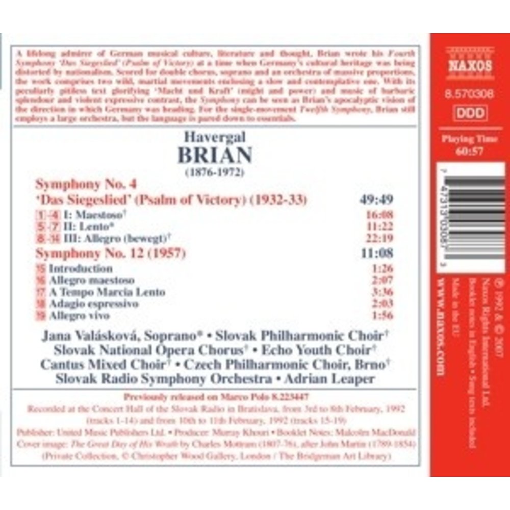 Naxos Brian: Symphonies Nos. 4 & 12
