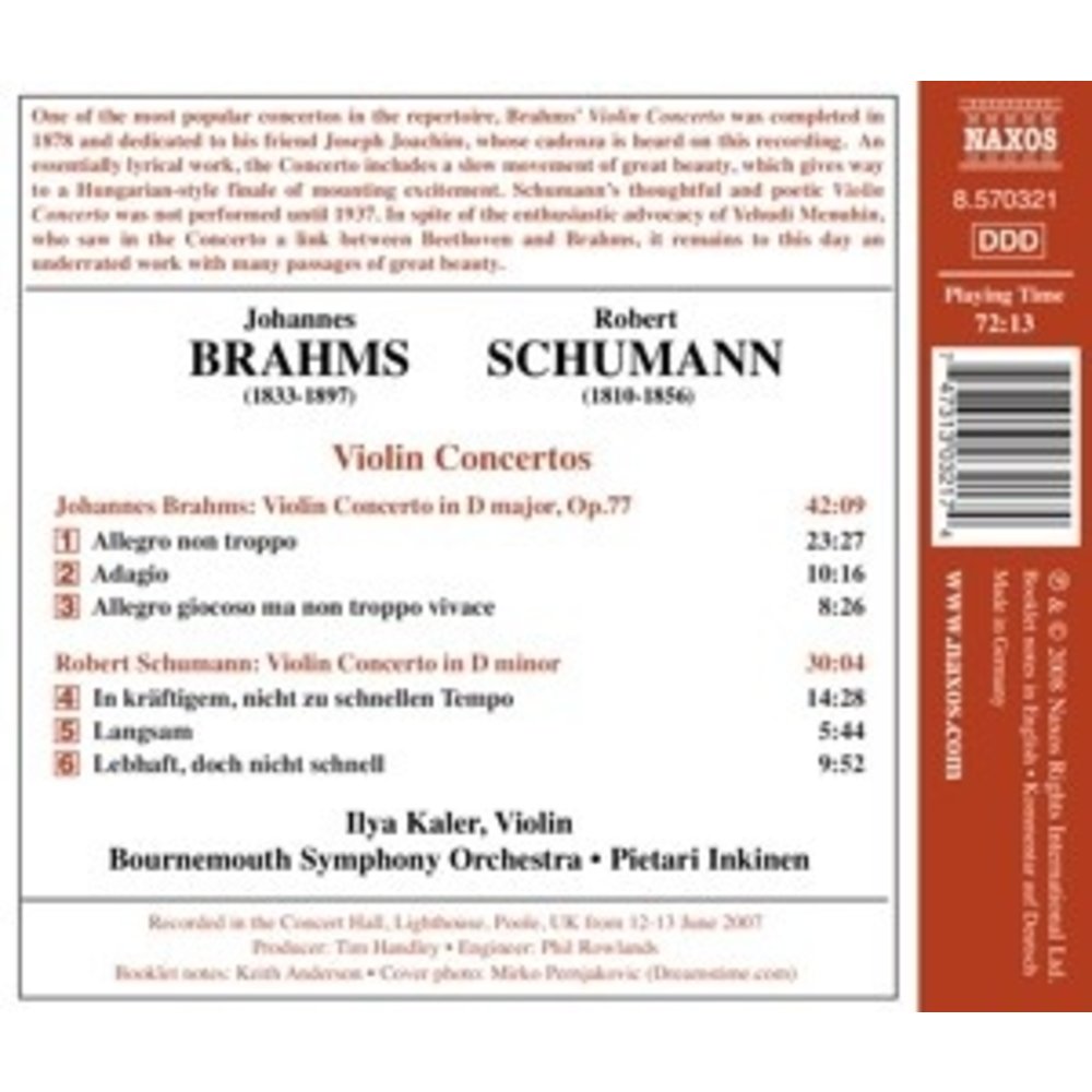 Naxos Brahms/Schumann: Violin Conc.