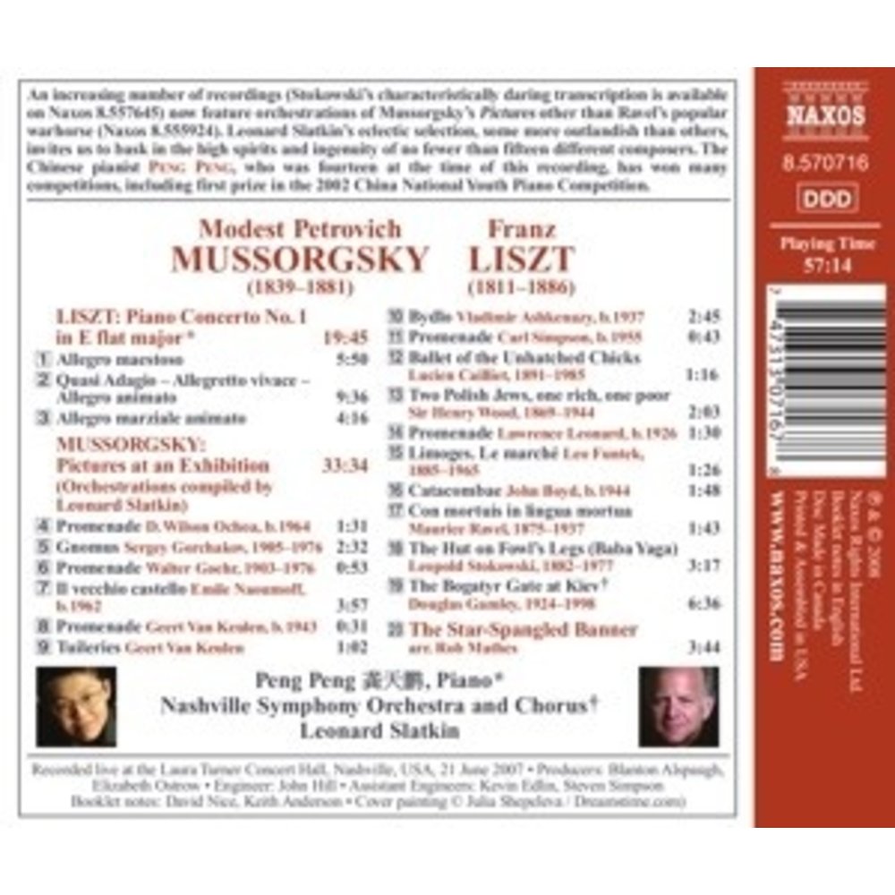 Naxos Mussorgsky: Pictures At An Exh.