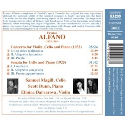 Naxos Alfano: Cello Sonata