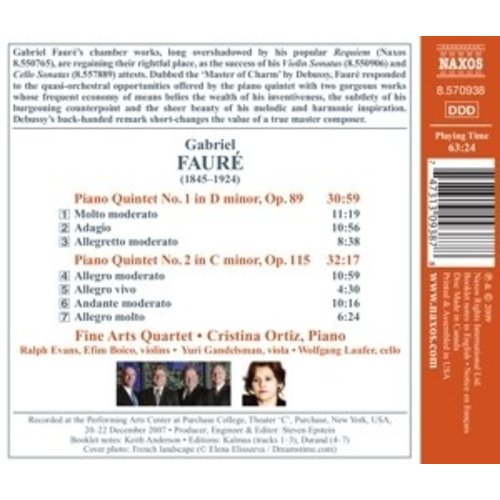 Naxos Faure: Piano Quintets